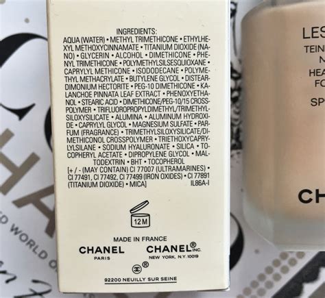 chanel foundation ingredients